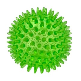 Cutie's PetBox Squeaky Rubber Spike Toy Ball for Medium, Large Dogs (3.5 Inch, Green)