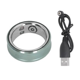 Smart Ring Waterproof Lightweight Ti Alloy Stainless Steel Skin Friendly Fitness Tracker Ring for Daily Use Cyan