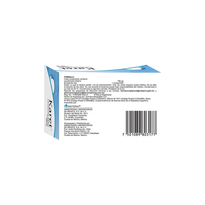 Karet Comprimido 100 Mcg, 50 Comprimidos