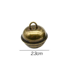 Guijinhao 50PCS Vintage Jingle Bell 1 Inches Antique Decorative Tone Copper Bell for Pet Dog Cat Pendants Christmas Tree Crafts Decoration Jewelry Wedding for DIY (A21-50)