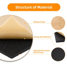 Noikil 315mil 8mm 17sqft Sound Deadening Insulation Foam Mat Heat Deadener Pad Noise Dampening for Car 25pcs 7.5"x13"