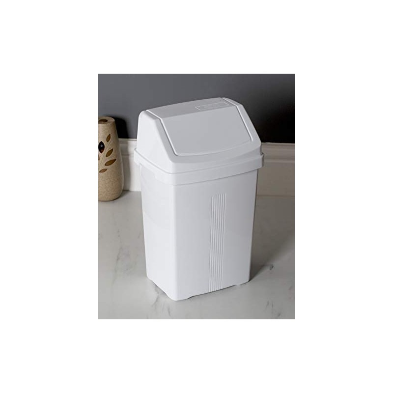 Wham Swing Bin - White, 8 Litre(Pack of 3)11739 x