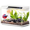 BUCATSTATE 2.6 Gallon Small Fish Tank, 3 Stage Filtration Aquarium