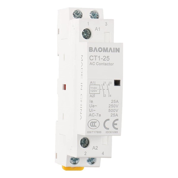 Baomain AC Contactor CT1-25 110V 25A 2 Pole Universal Circuit Control