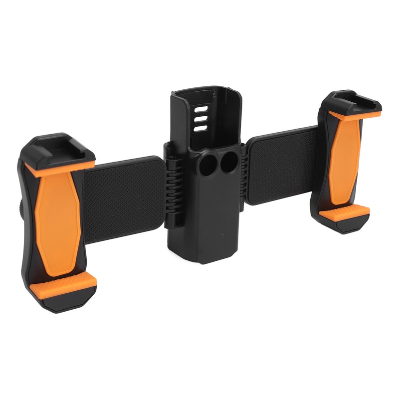 Dual Phone Extension Holder Cold Shoe Adapter Mount Mobile Phone