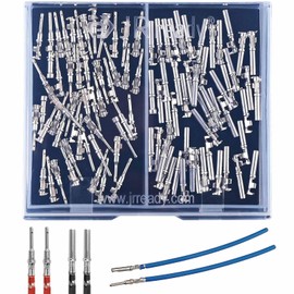 JRready ST6255 German Pin & Socket Die Cut Contacts Kit 50 Pairs Size 16 Male Pins and Female Sockets Wire Thickness 14-18AWG for HD10 HDP20 HD30 DRC DT DRB DTV AEC STRIKE and JIFFY SPLICE Series