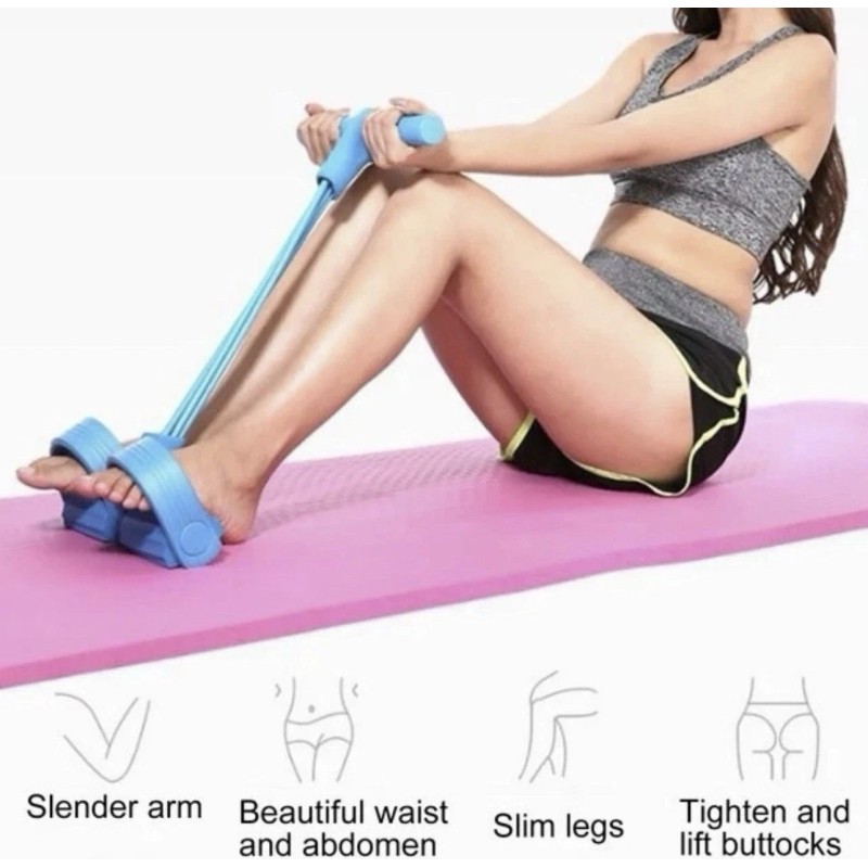 Daxin 4 Tube Foot Pedal Resistance Band Body Stretch Pull