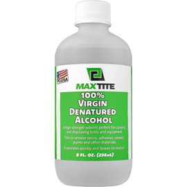 MAXTITE 190-Proof Virgin Denatured Alcohol (8 Pack of 8 oz Bottles)