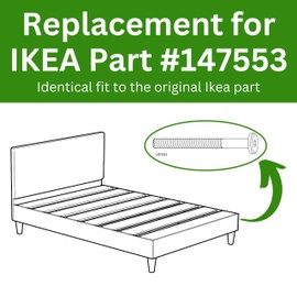 Spare Hardware Parts Replacement for IKEA Furniture Screw Metric Head Cap PF6S Screw - Part #147553 | Joint Connector Bolt M8.0-1.25×85 Full Thread with 5mm Hex Recess | Pack of 4