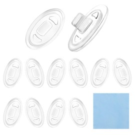 HiCycle2 Eyeglasses Nose Pads, Upgraded Soft Silicone Eyeglass Nose Pads, 6 Pairs of Push-in Glasses Nose Pad Set with Screwsdriver (Push-in,13 * 7mm)