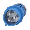 Industrial Socket IP44 Waterproof Brass Contact Aviation Connector 2P+E 32A