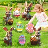 SVNVIOZ Large Easter Bunny Eggs Yard Signs, 8 PCS Bunny