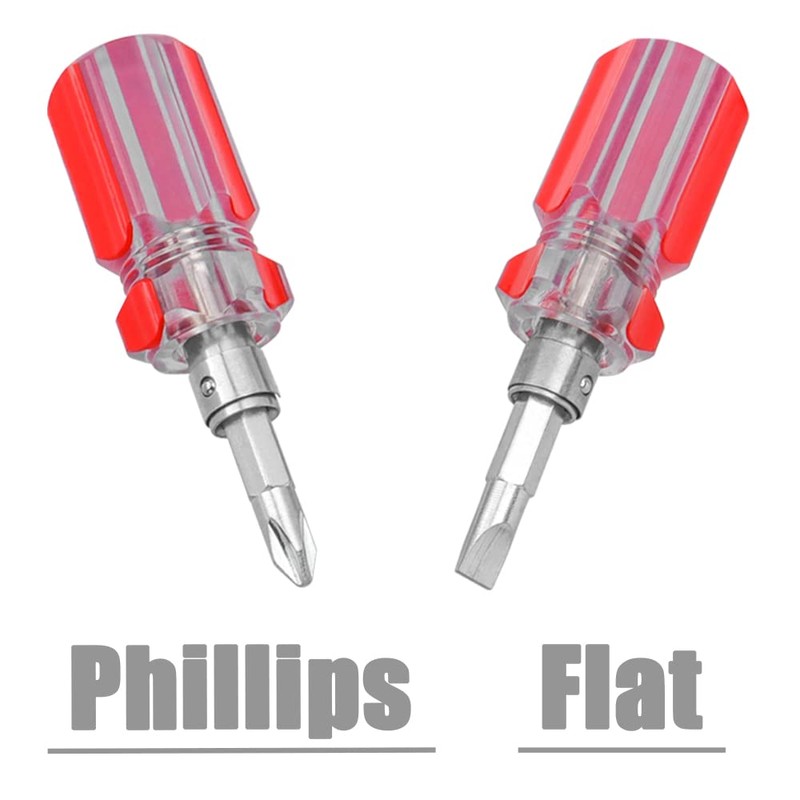 Bestgle 5 Pcs Stubby Screwdriver Set, Phillips and Flat Head