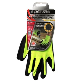 Dekton 9/L Premium Ultimate Comfort Latex Foam Working Gloves | Ultimate Protection for DIY & Tradesmen | Ultra Grip Material | CE Cat 2 & EN388 Certified | Ideal for Protection in Various Task
