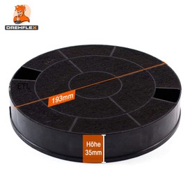 DREHFLEX® - AK31-2 - 2 x Cooker Hood Activated Carbon Filters Fits Whirlpool 481249038013 482000002862 9029793586 902979358/6 50290652002 163687 AM. C912 C00308163 Type 29 EHFC29, Dimensions Approx.