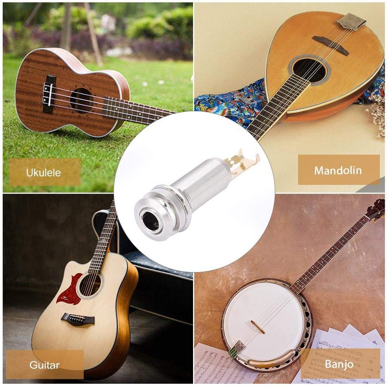 Endpin Jack, Guitar End Pin Jack Copper for Guitar Ukulele