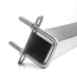 2 Sets of M6 Stainless Steel Square U-Bolts, U Bolts 2 Inch Wide, 2.5"/65mm Inside Width, 3.14"/80mm Length, for Car Trailers, Ski Boats, Sailboats, Industrial Accessories