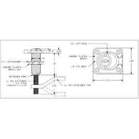 Sarasota Quality Products LL957 Lock Latch with Extender Cam