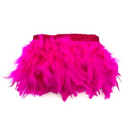 Fuchsia 4-6inch 2yard Turkey Feather Fringe Trim for Dress Sewing Crafts Costumes Accessories Party Supplies Festival Decoration