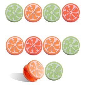 COOK WITH COLOR Cute Bag Clips - 10 Pc. Set of Funny Chip Clips and Snack Clips - Kitchen and Food Bag Clips for Airtight Seal for Food Storage (Orange)
