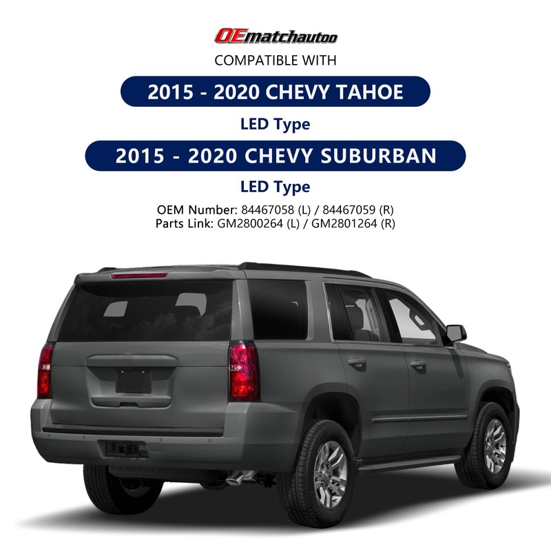 OEmatchautoo Led Tail Light Assembly for 2015-2020 Chevy Tahoe Suburban