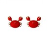Cute Tiny Red Crab Stud Earrings Enamel Sea Animal Beach