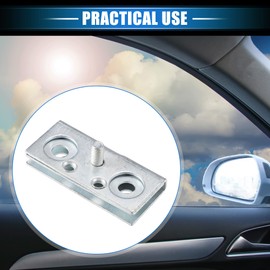 VekAuto 4 Pcs Window Door Glass Channel Retainer Clip, 2.32"x1.06"x0.79" Glass Regulator Holder Sash Clip Universal for Car Truck Durable Metal Silver Tone