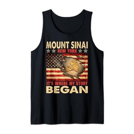 Mount Sinai New York USA Flag 4th Of July Tank Top