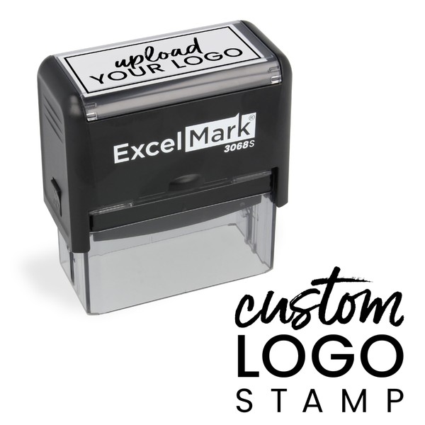 ExcelMark Custom Logo Stamp - Personalized Self-Inking Stamp - Upload