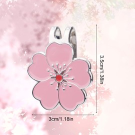 lasuroa Magnetic Golf Ball Marker Hat Clip, Flower Shaped Cap Clip Magnet Golf for Putting Green Accessories for Men & Women Ideal for Bags Hats Visors and Gifts (Pink)