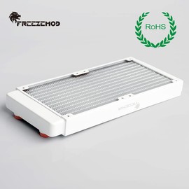 FreezeMod 240mm White G1/4" Threads Pure Copper Radiator 27mm Thick TSRP-WP240