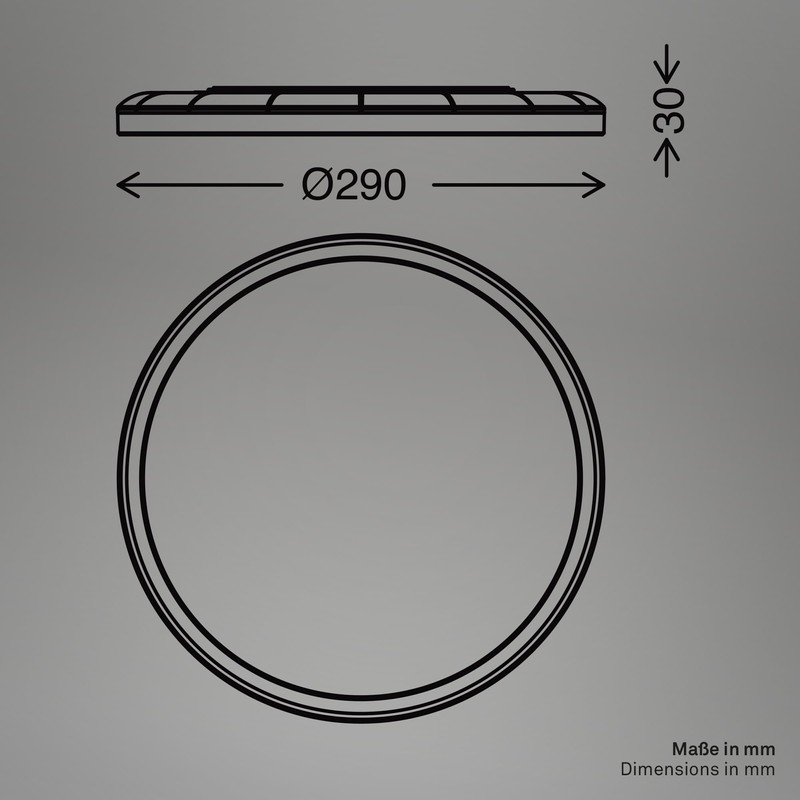 BRILONER - LED Ceiling Light with Indirect Light, Flat, Warm
