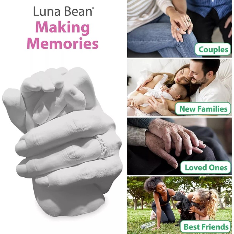 luna bean Cubeta Molde De Yeso Para Manos Familia Adorno
