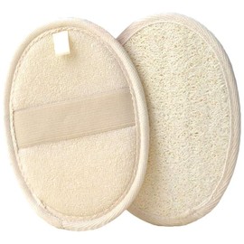 Natural Loofah Sponge Exfoliating Body Scrubber,Eco-Friendly & Biodegradable Bath Loofa Pads,Exfoliating Loofah Sponge (2pcs)