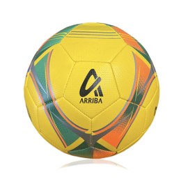 Arriba Soccer Ball for Indoor and Outdoor Play, Yellow and Green (4)