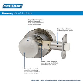 Schlage F40 AND 716 ADD Andover Door Knob with Addison Trim, Bed & Bath Privacy Lock, Aged Bronze