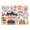A5 Sticker Sheet Barcelona Vinyl Stickers - Spain Spanish Landmarks