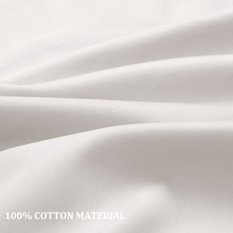 PiccoCasa Pillowcases 2 Pack Cotton Pillow Cases with Zipper Closure