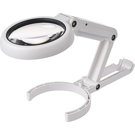 Lámpara de Mesa con Lupa Plegable 5X y 11X Meichoon y 8 Luces LED USB