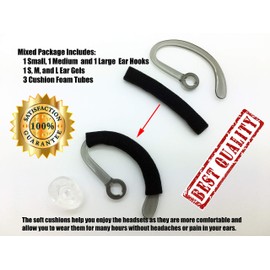 Premium Replacement Earbuds Ear Tips + Ear Hook Loops + Foam Spare + Earpads Fit Kit for Plantronics CS540 Savi W440 W740 W745 WH500 EarLoops EarHook Ear Bud Sleeve Part (Mixed S/M/L)