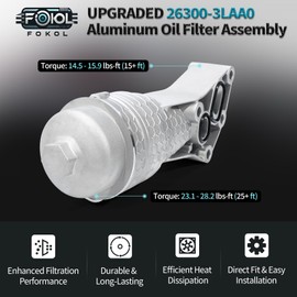 2025 NEW UPGRADED 26300-3LAA0 Aluminum Oil Filter Housing Fits 2016-2024 Hyundai Palisade Genesis G80, 2019-2024 Kia Sorento Cadenza Telluride Sedona, Replaces 263003LAA0