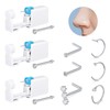 AceFun Pack of 9 Nose Piercing Gun Kit, Silver Piercing