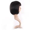 MapofBeauty 12 Inch/30cm Fashion Lady Short Straight Flat Bangs Bob