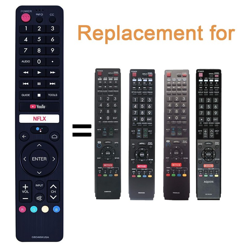ANKIMI Control Remoto Compatible con Sharp Smart TV 4K Aquos