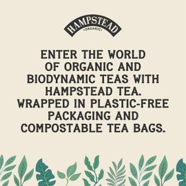Hampstead Organic Rosehip Hibiscus 20 Teabags (Pack of 4 Total 80 Teabags) | Plastic Free | 100% Organic