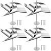 Qualirey 4 Pack Reflective Pinwheel Bird Deterrent Spinning Reflective Kites