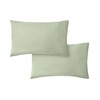 Bianca 200 Thread Count Cotton Percale Standard Pillowcase Pair Sage