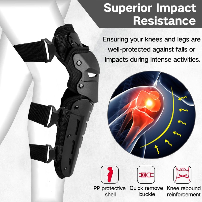 Gute Motorcycle Knee Pads with Shin Guards - Unmatched Flexibility