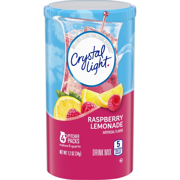 Crystal Light Raspberry Lemonade Drink Mix (4 Pitcher Packets)