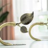 HIKMLK Leaf Shaped Curtain Holdbacks 2pcs, Handmade Metal Curtain Side